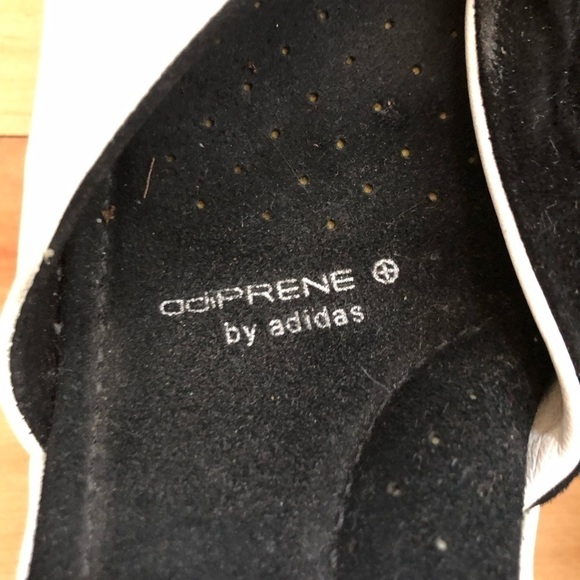 Rockport x Adidas Adiprene White Leather Open Toe Platform Wedge Shoes Size 10 - Picture 12 of 13